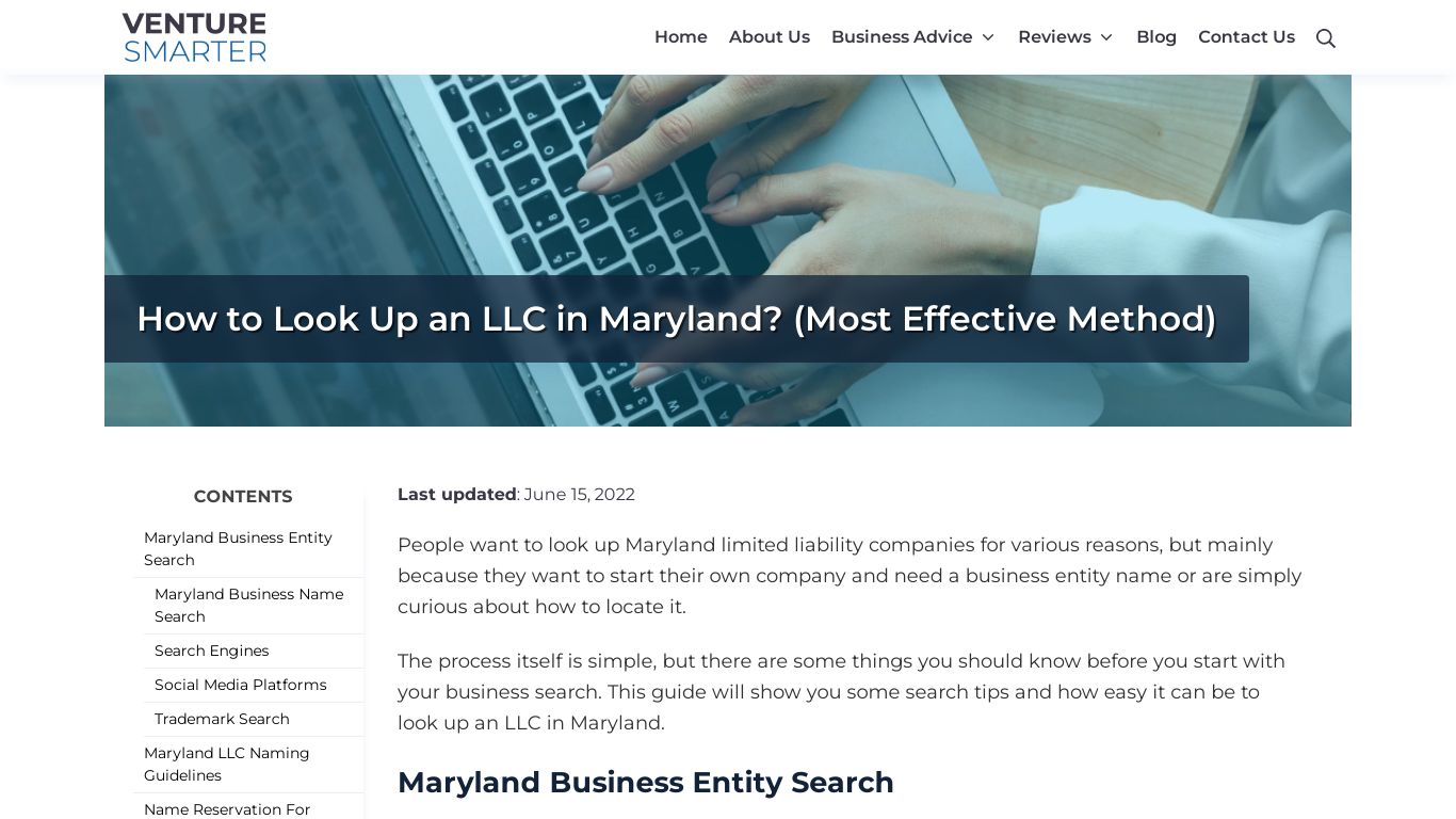 How to Look Up an LLC in Maryland? (Most Effective Method) - VentureSmarter