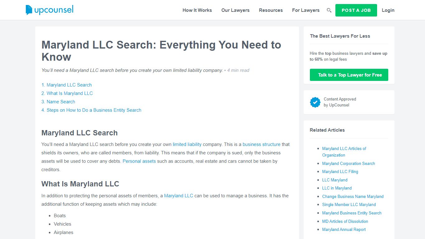 Maryland LLC Search: Everything You Need to Know - UpCounsel
